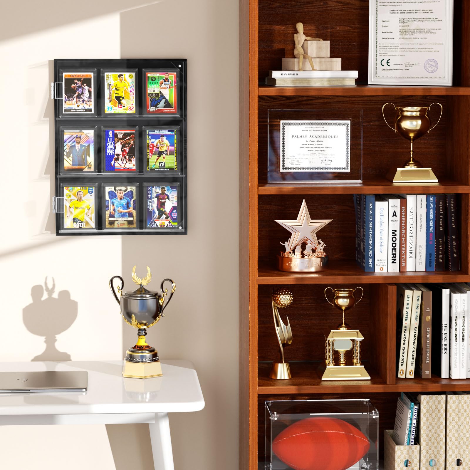 Amazon.com: FEMELI Acrylic Baseball Card Display Case,Wall Mount
